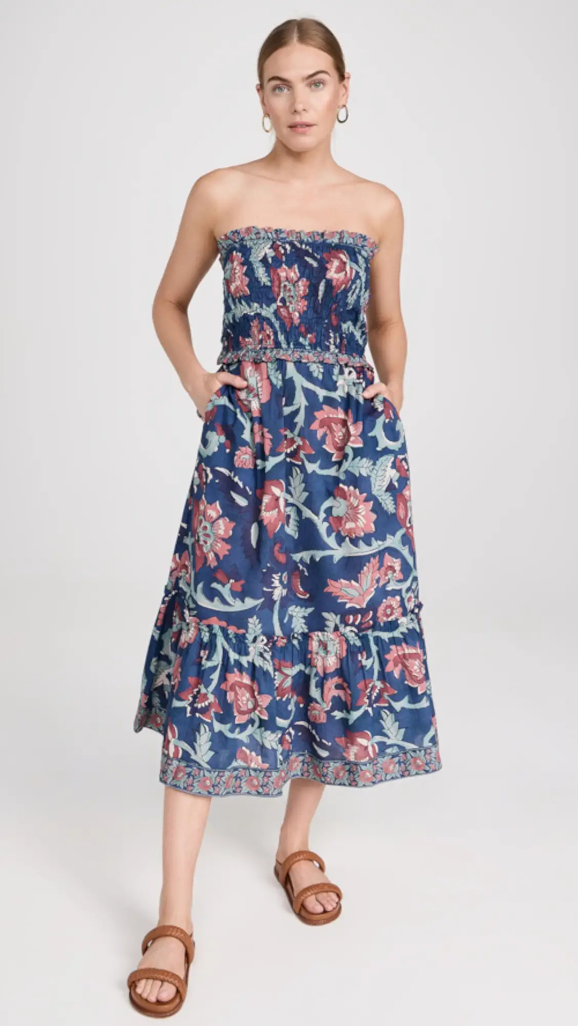 Luna Print Smocked Swim Coverup Dress | Shopbop