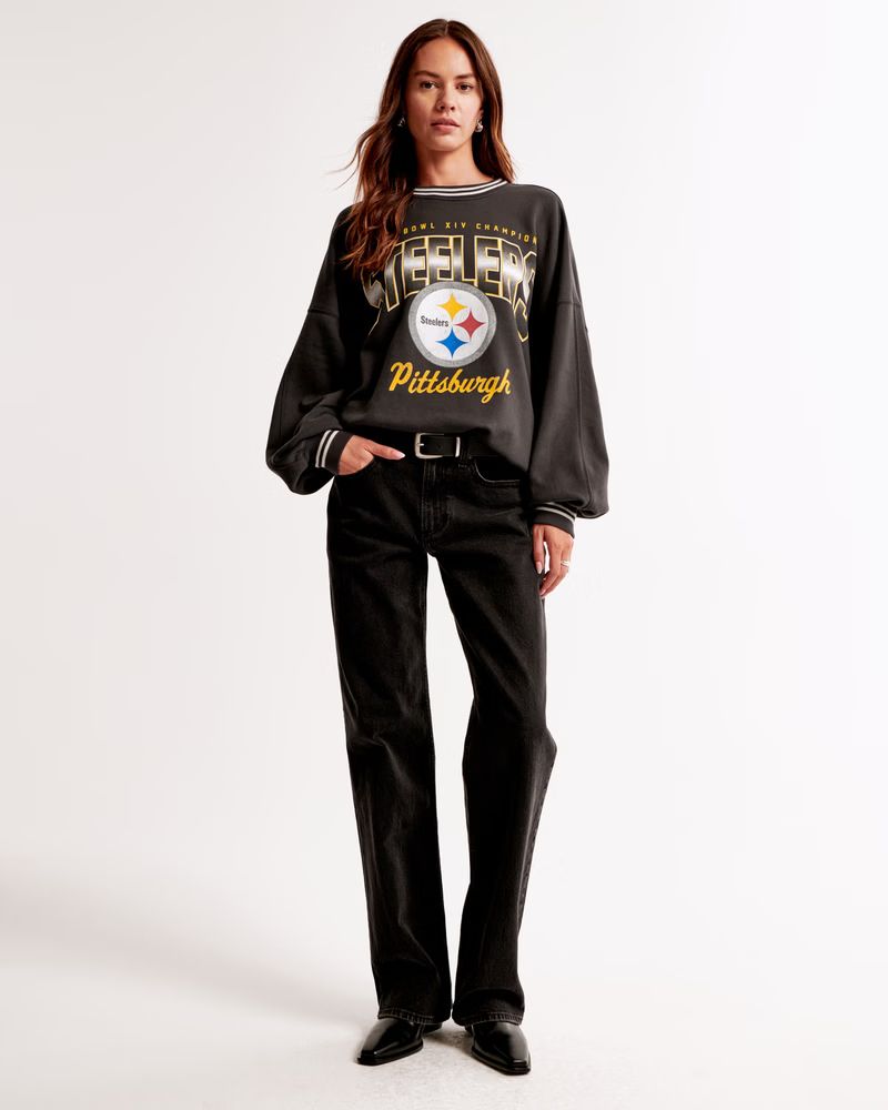 NFL Pittsburgh Steelers Graphic Oversized Sunday Crew | NFL NFL | Abercrombie.com | Abercrombie & Fitch (US)