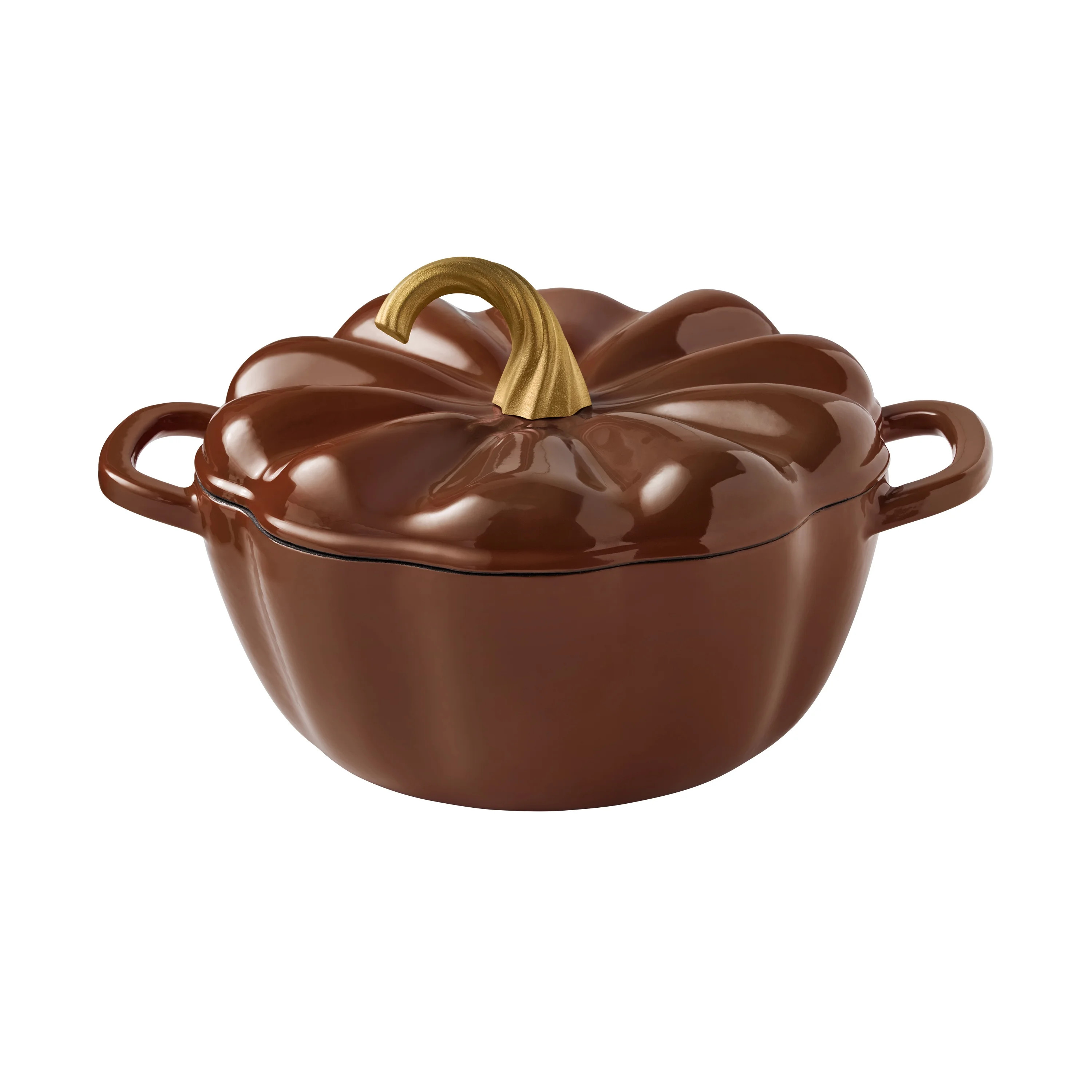 The Pioneer Woman 3.5-Quart Pumpkin Enameled Cast Iron Dutch Oven, Brown | Walmart (US)