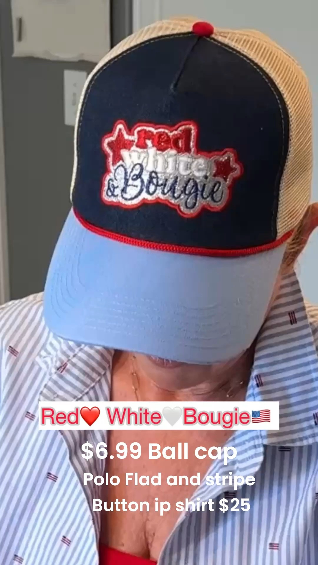 Red❤️ white 🤍and bougie🇺🇸

Of American summer is your jam… like mine❤️🤍💙🇺🇸🍒

Then you’re going to love this $6.99 baseball cap 
And the 
🇺🇸
Ralph Lauren Poli blue and white strip button up with embroidered flags 
It’s a men shirt but I still got a large as I wanted it over sized 🇺🇸
A deal at $25 
Perfect for all year long if you love RL classic style

#LTKdayinmylife #LTKSaleAlert #LTKOver40