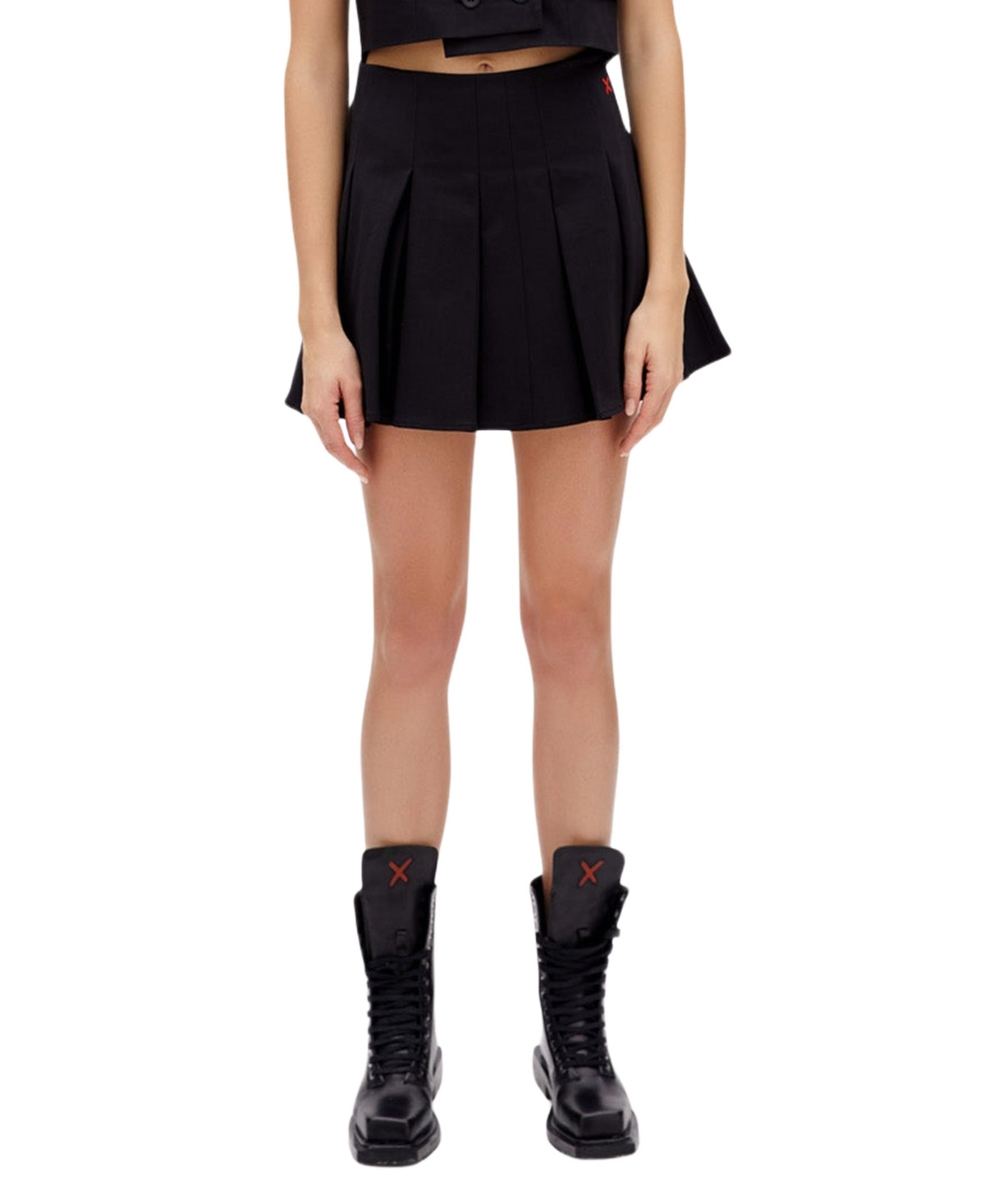 Pcfg Women's Cotton Pleated Skirt - Black | Macy's