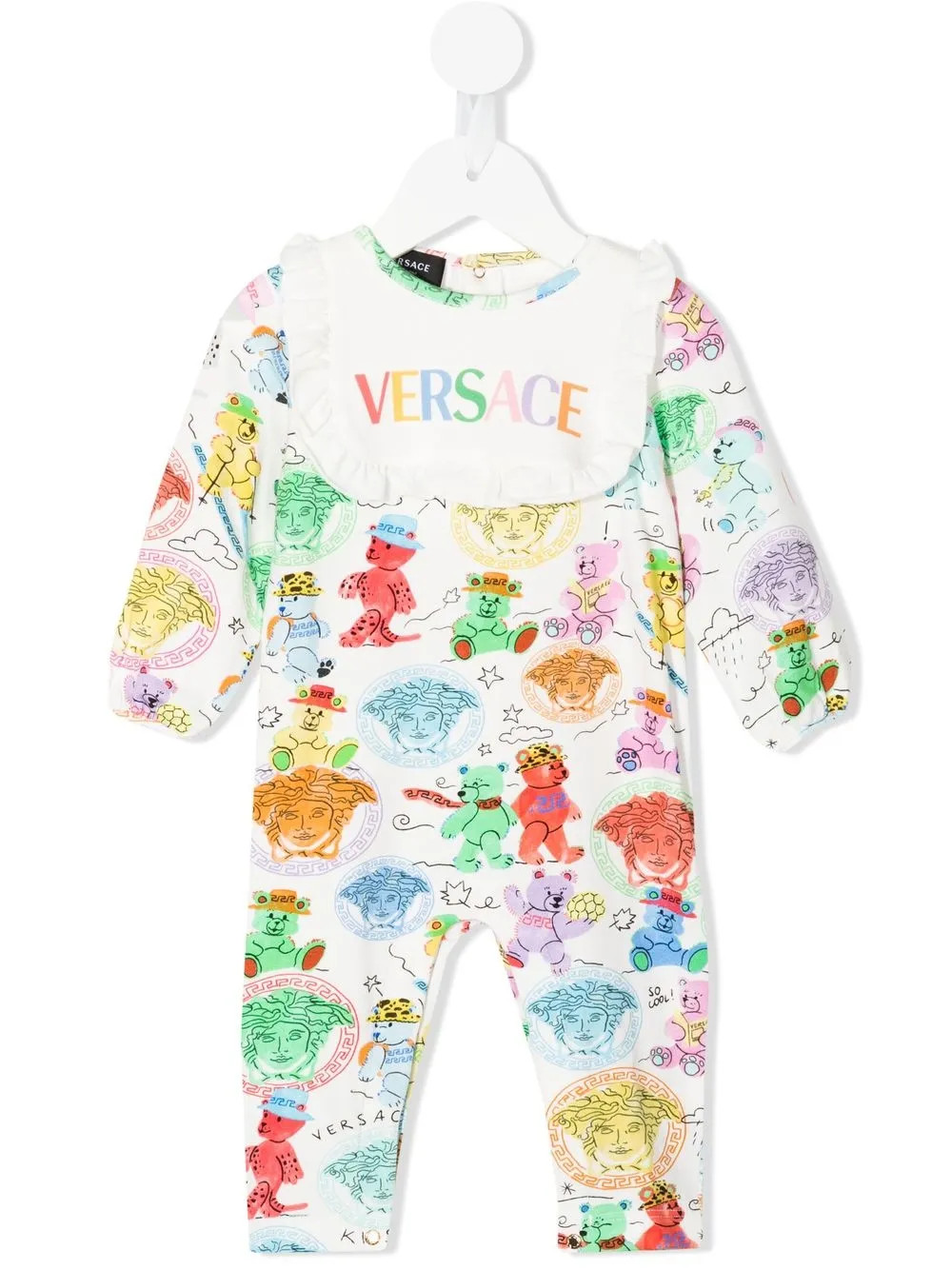 logo-graphic print cotton onesie | Farfetch Global