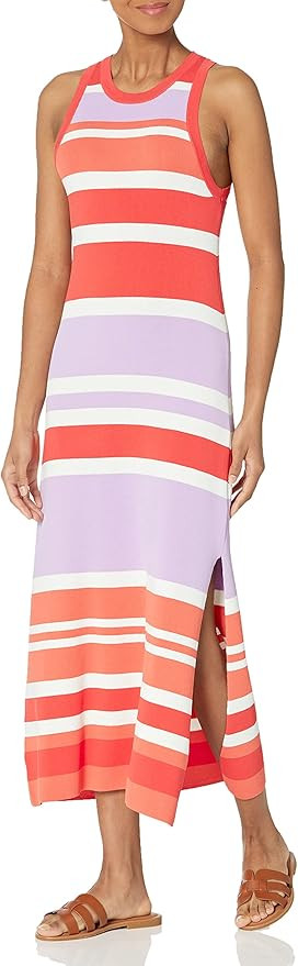 The Drop Women's Gabriela High-Neck Cut-In A-Line Side Slit Maxi Sweater Dress | Amazon (US)