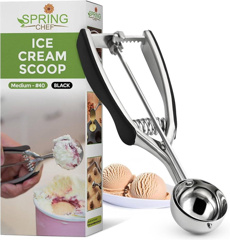 Spring Chef Medium #40 Stainless Steel Cookie Scoop for Baking - Multifunctional Cookie Dough Sco... | Amazon (US)