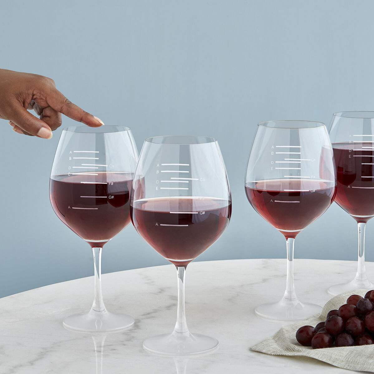 Major Scale Musical Wine Glasses - Set of 2 | UncommonGoods