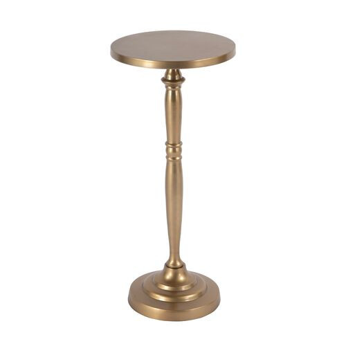 Ludlow 10" Round Side Table - Antique Gold | End Table, Occasional Table, Small Table | One Kings Lane