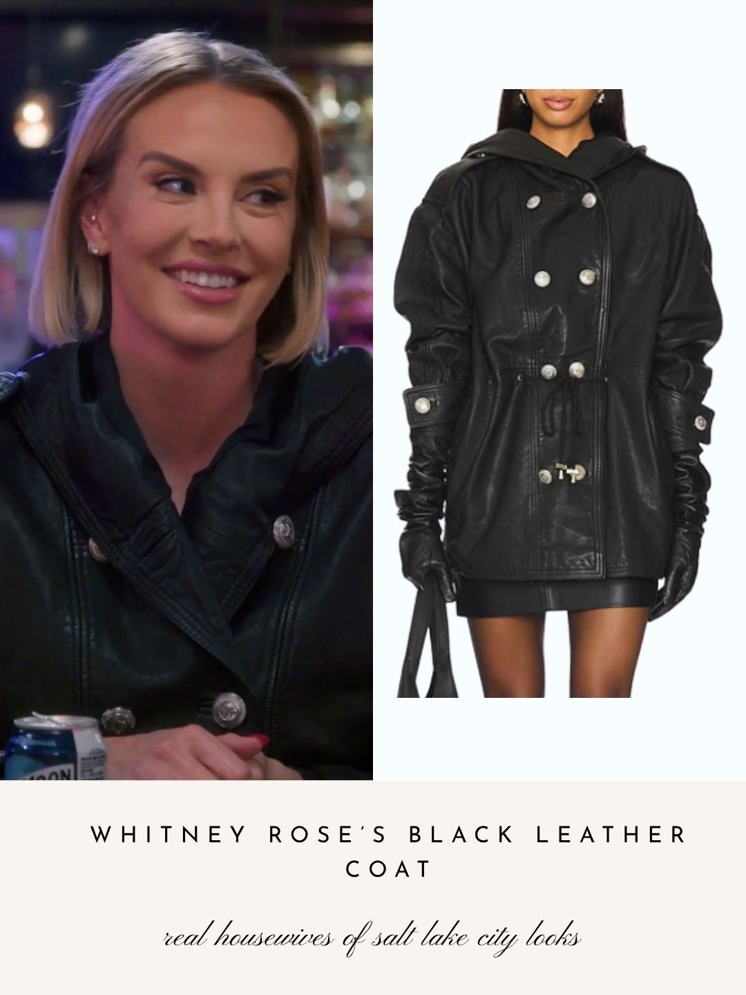 Whitney Rose’s Black Leather Coat