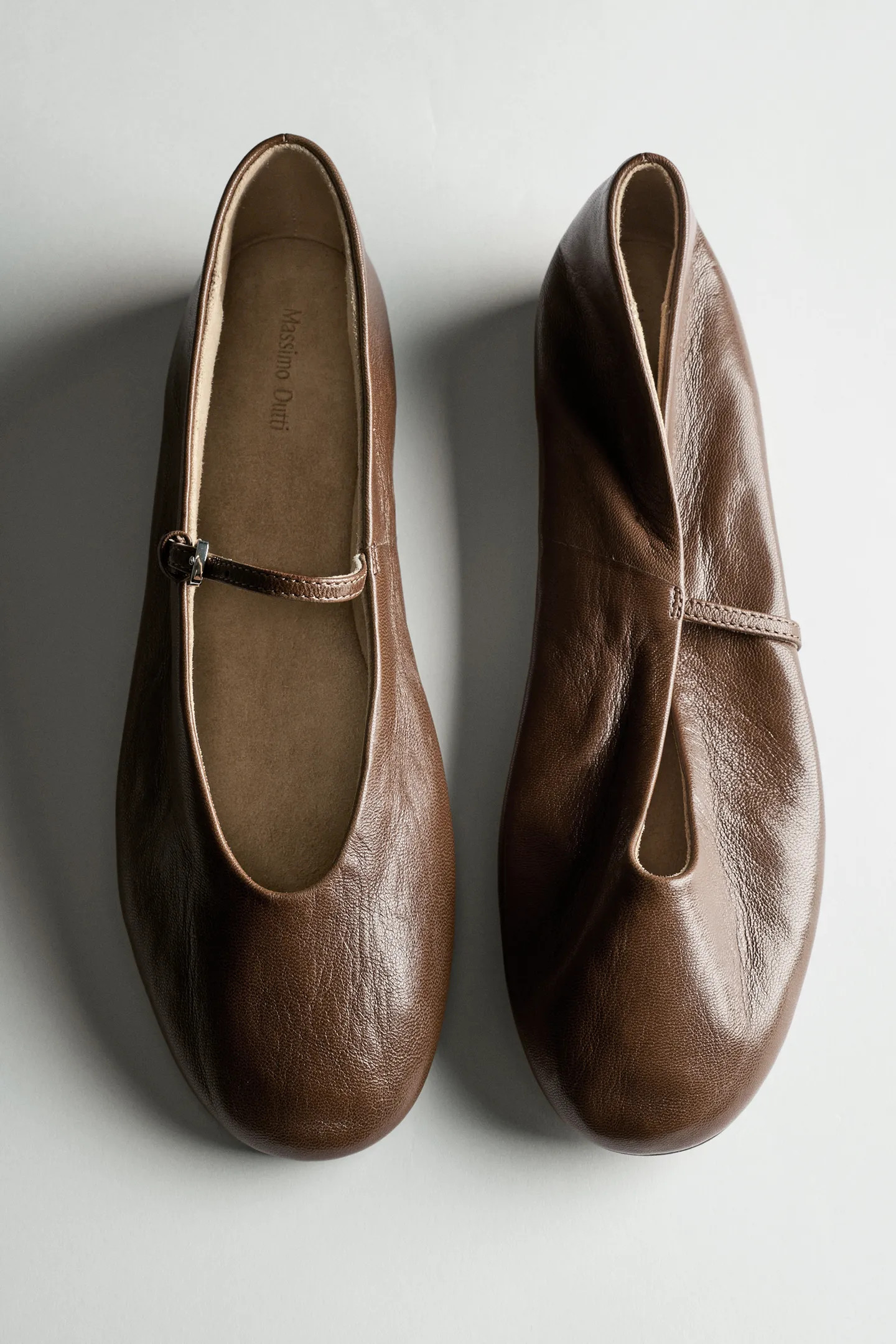 Soft leather ballerinas | Massimo Dutti UK