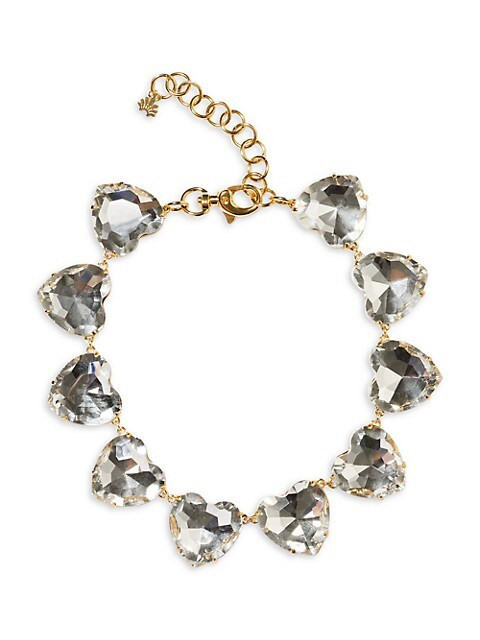 Sweetheart 14K Goldplated Oversized Crystal Necklace | Saks Fifth Avenue