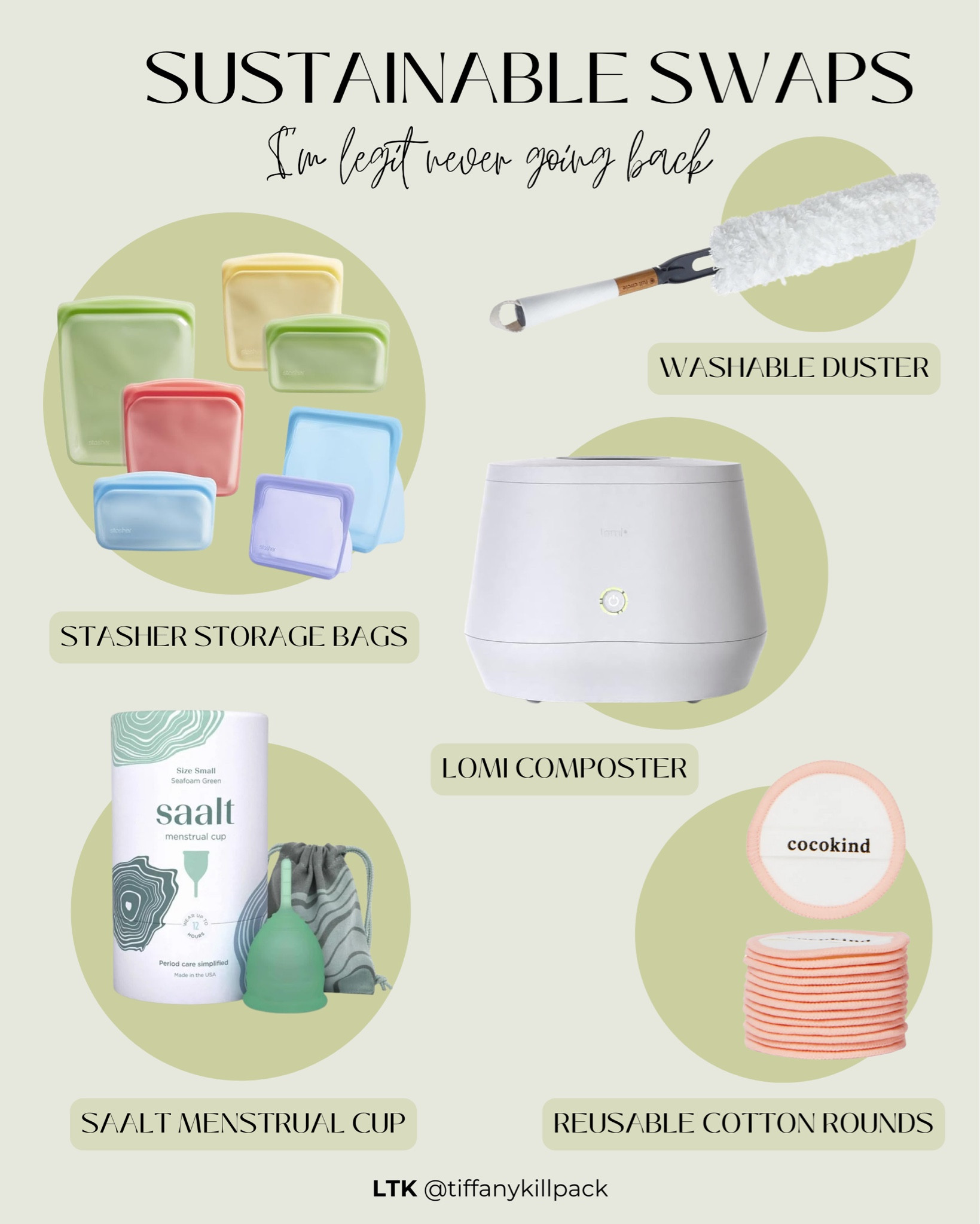 sustainable swaps for home, kitchen, personal care, and more! I cannot live without these things and cannot ~imagine~ going back to their wasteful alternatives 🥴 

I loveeeee that they save me moola in the long run and help me focus more on the future instead of just right now. 

the investment pieces are so worth it 🤌🏼 to be cleaner and greener ♻️ 

#LTKover40 #LTKfindsunder100 #LTKfindsunder50