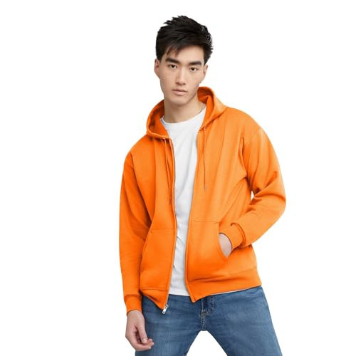Hanes Men's Hoodie, EcoSmart Fleece Full-Zip Hoodie, Zip-Up Hooded Sweatshirt for Men | Amazon (US)