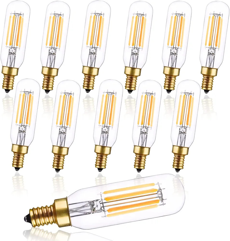 Vintage LED Edison Bulbs E12 Candelabra Dimmable Light Bulbs T6 T25 80W Equivalent,2700K Warm Lig... | Amazon (US)