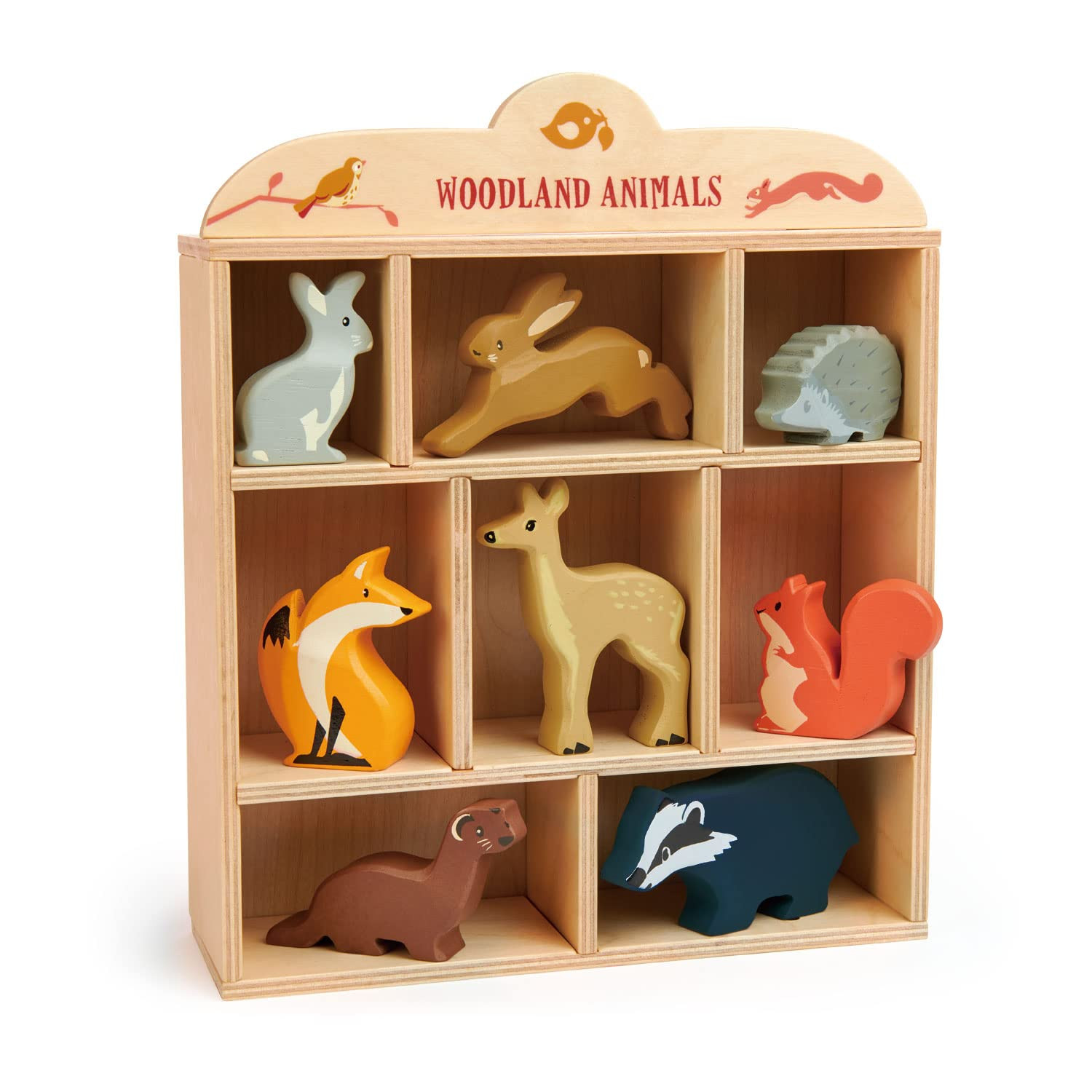Tender Leaf Toys Woodland Animals – 8 Wooden Forest Animals with a Display Shelf -Classic Toy f... | Amazon (US)