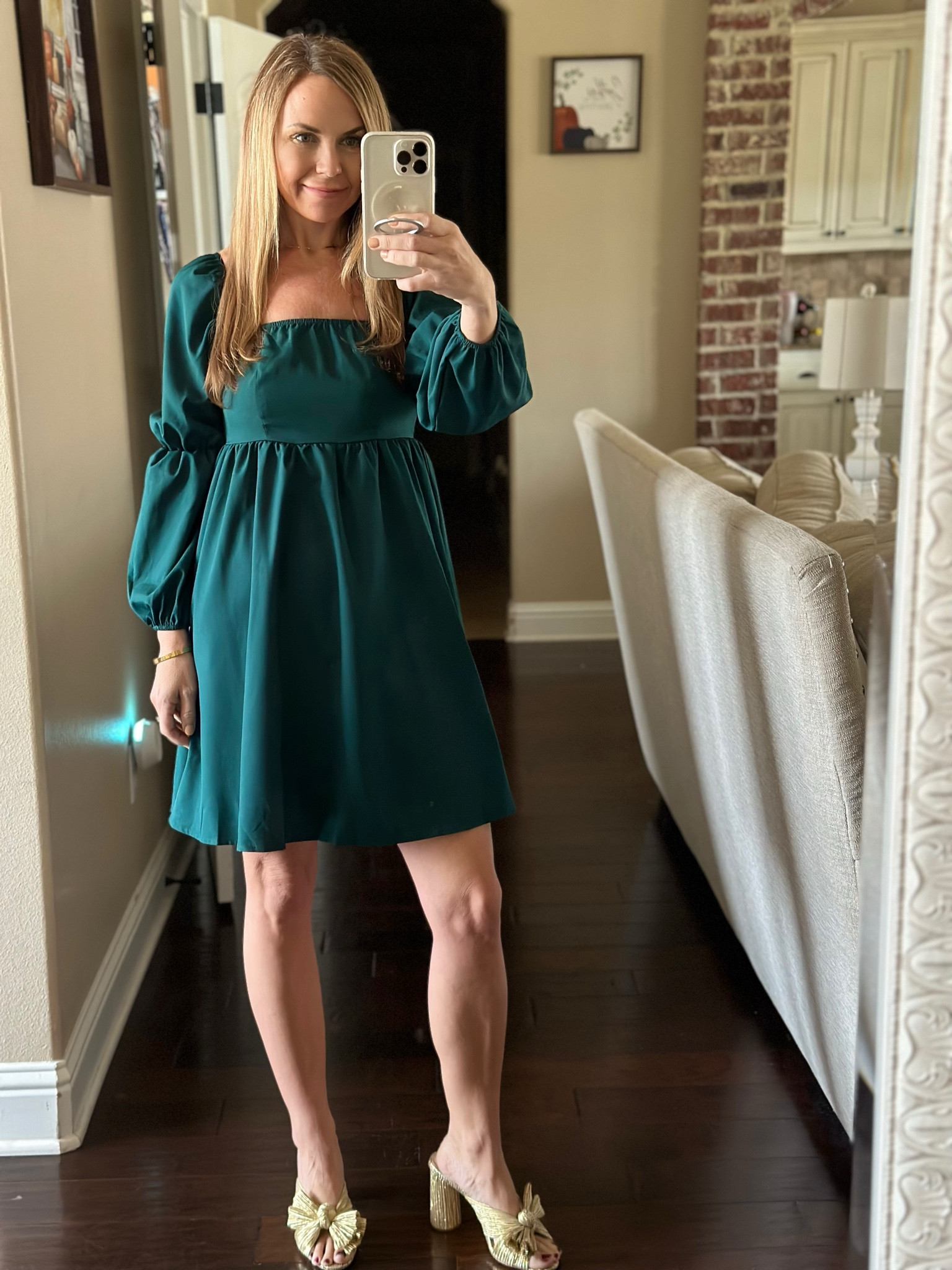 Green Holiday dress 

#LTKstyletip #LTKSeasonal #LTKshoecrush