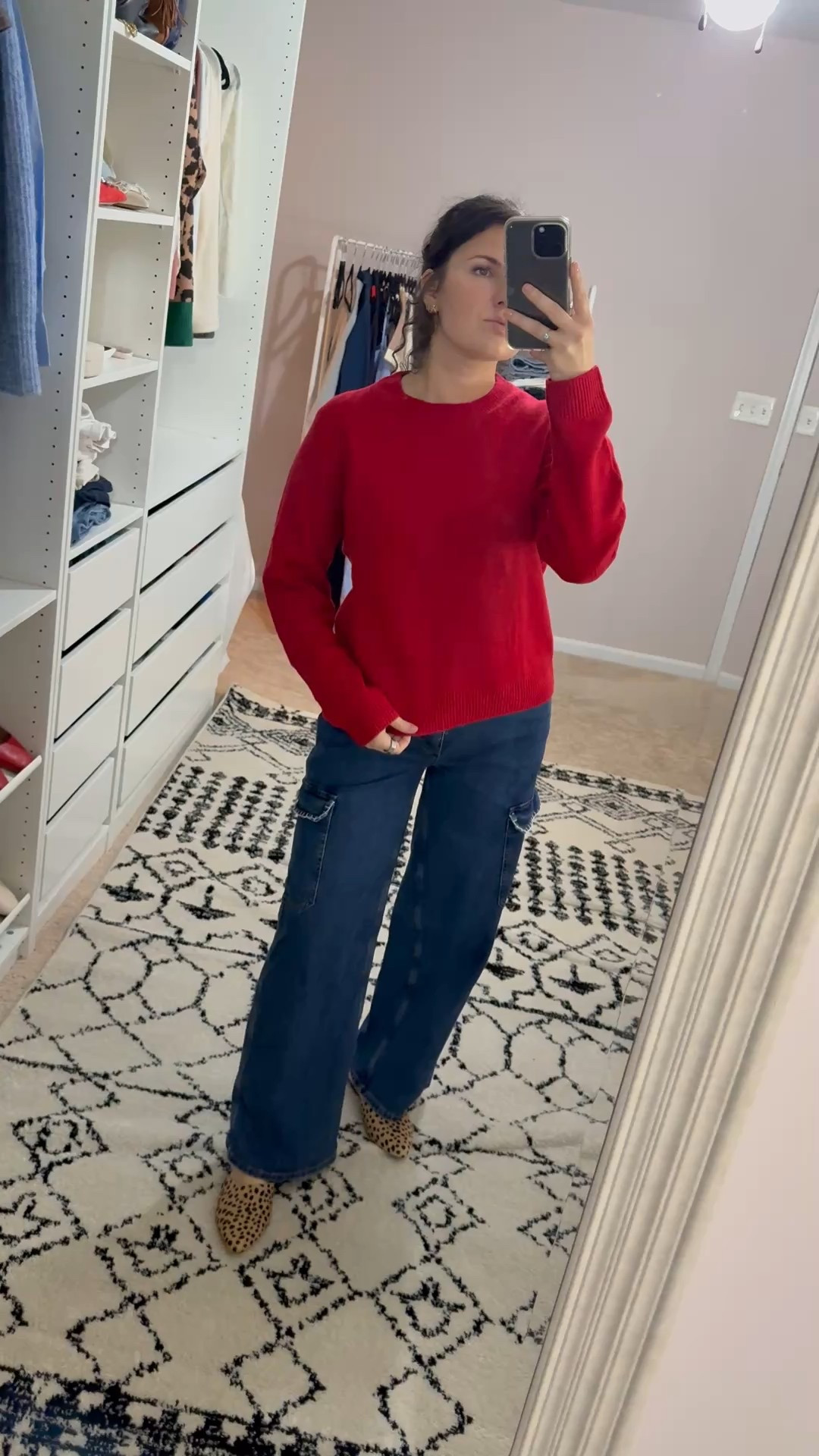 The perfect red crew neck for the winter season 

#LTKFindsUnder100 #LTKootd