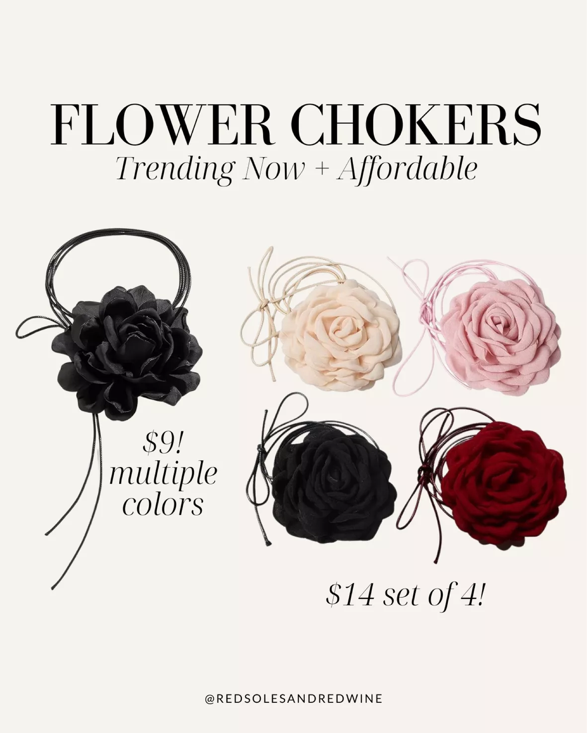 Black Flower Corsage Choker