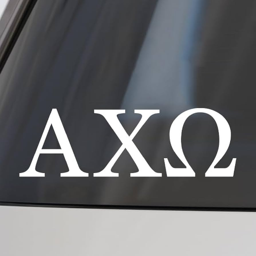 Sorority Shop Alpha Chi Omega Car Decal Sticker- Greek Letters Design, Officially Licensed Alpha ... | Amazon (US)