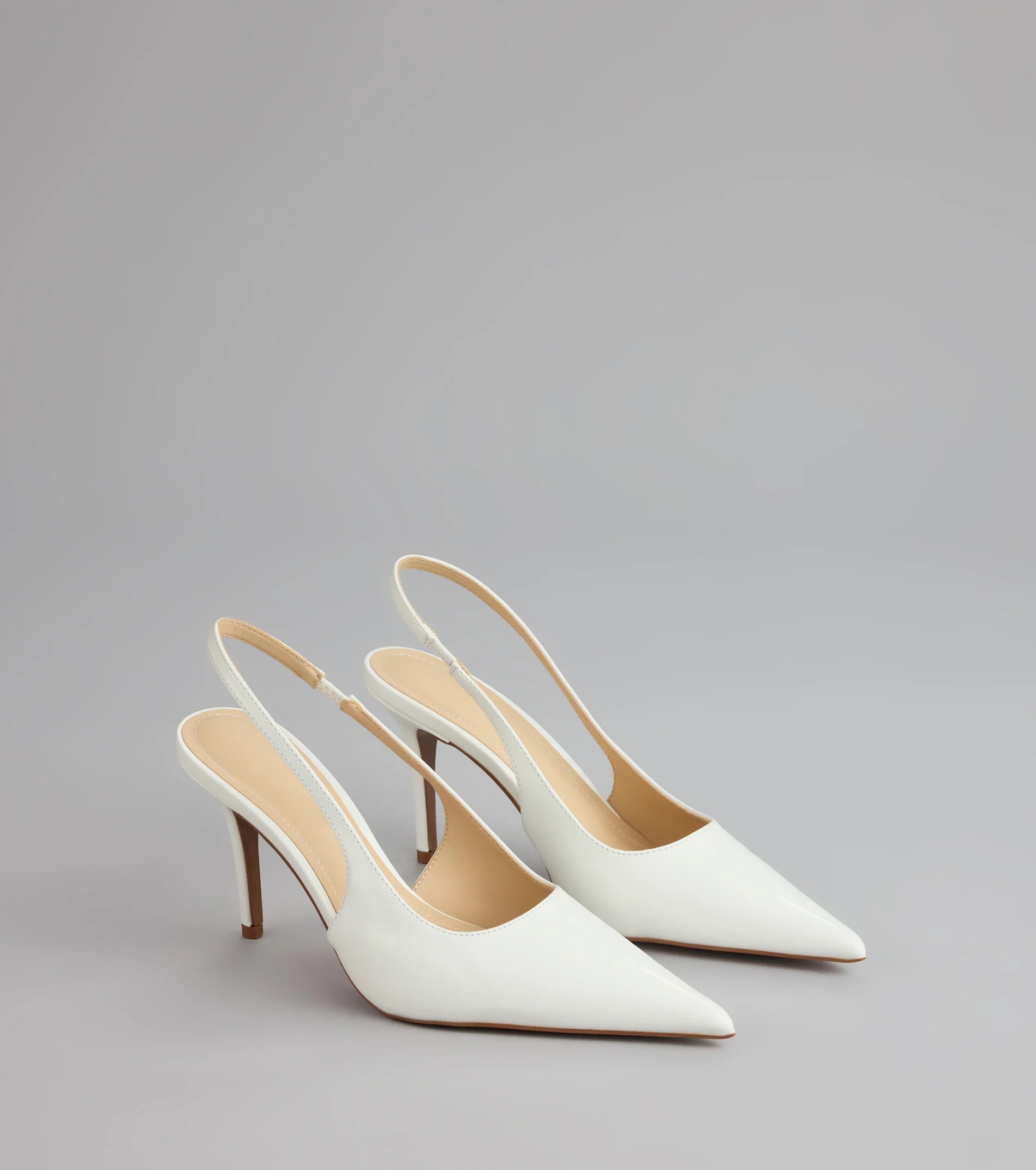 Sharp Finish Patent Slingback Pumps | Windsor Stores