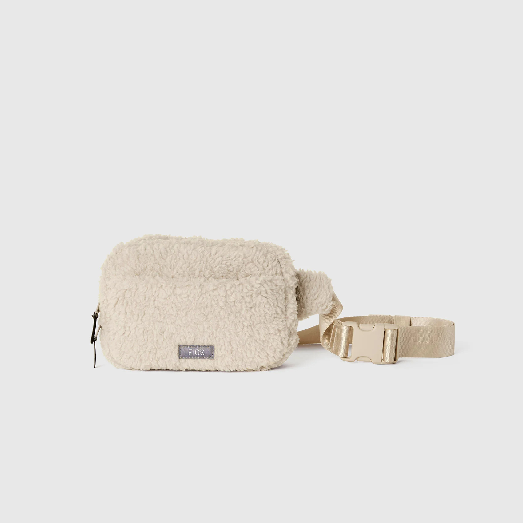 Unisex High Pile Belt Bag - Bone · FIGS | FIGS