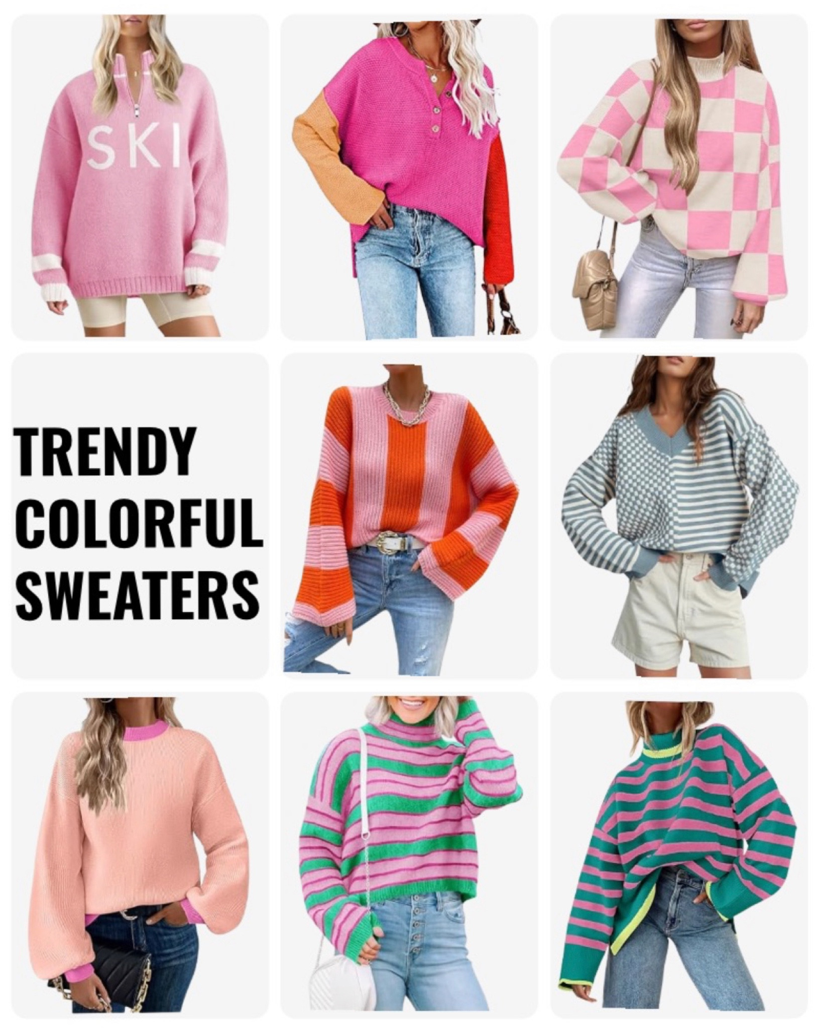Trendy Colorful Sweaters 💗✨

#LTKStyleTip #LTKMidsize #LTKSeasonal