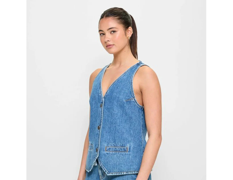 Denim Waistcoat - Lily Loves | Catch.com.au
