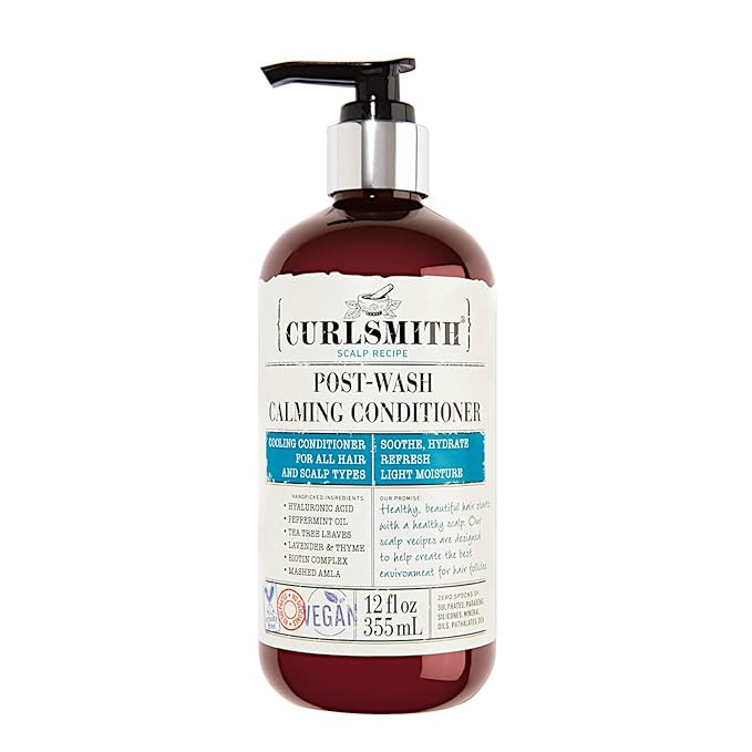 Curlsmith - Post-Wash Calming Conditioner - Vegan Cooling Rinse-Out Conditioner for any Hair Type... | Amazon (US)