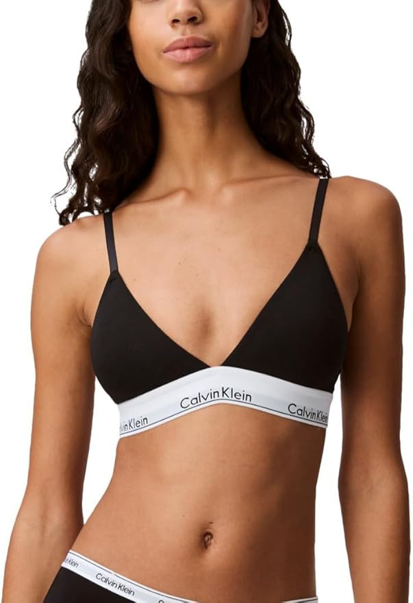 Calvin Klein Women's Modern Cotton Lightly Lined Triangle Wireless Bralette | Amazon (US)