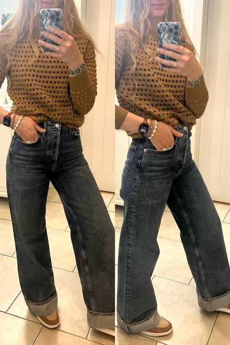 Casual jeans outfit.

Size reference 5’ 9” 140 lbs

Open knit crochet sweater - small

Black linen tank - small tall

High waisted wide leg jeans - 25
Normally a 27 sometimes a 26.
(Had a difficult time deciding between the 25 and 26, but decided I liked the way the smaller size was on my waist) 



Wide leg jeans outfits. Sneakers and jeans outfit. Amazon finds. High low style. Jordan’s. Tennis shoes and jeans outfit. Weekend jeans outfit. Revolve finds. Summer sweater. Open knit sweater. Transitional outfit. 

#LTKstyletip #LTKover40 #LTKfindsunder100