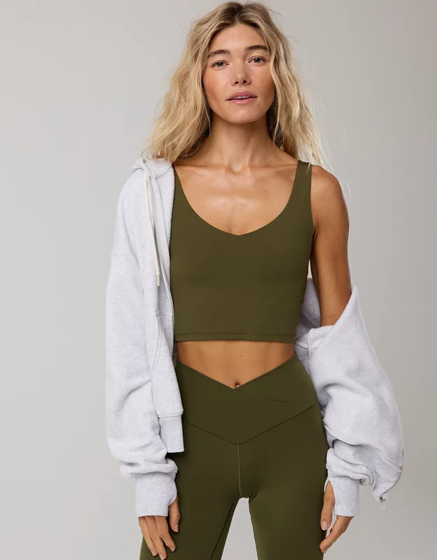 OFFLINE By Aerie Real Me Low Key Longline Sports Bra | Aerie