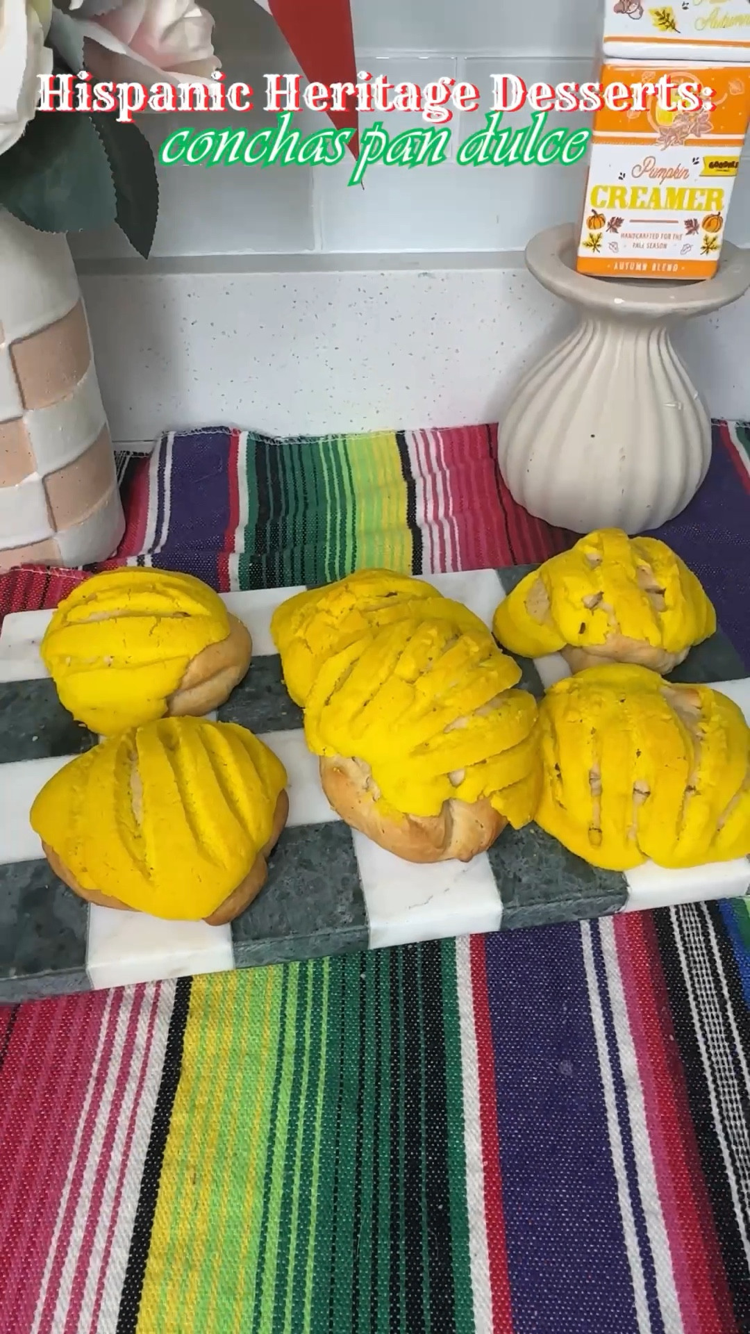 desserts inspired by my Mexican roots are back for Hispanic heritage month! The last dessert to celebrate this year: Conchas Pan Dulce🪅
.
Pan dulce refers to sweet bread and there are so many types with conches being one of my favorite. To be honest, this is the third time I have made conchas from scratch and it still is the one recipe I haven’t mastered, so here’s to eventually getting it right. 🇲🇽
.
As always the recipe is at the end for you to screenshot! 🤍

#conchas  #mexicandesserts #hispanicheritagemonth #pandulce #sweetbreadrecipe

#LTKFindsUnder50 #LTKStyleTip #LTKHome