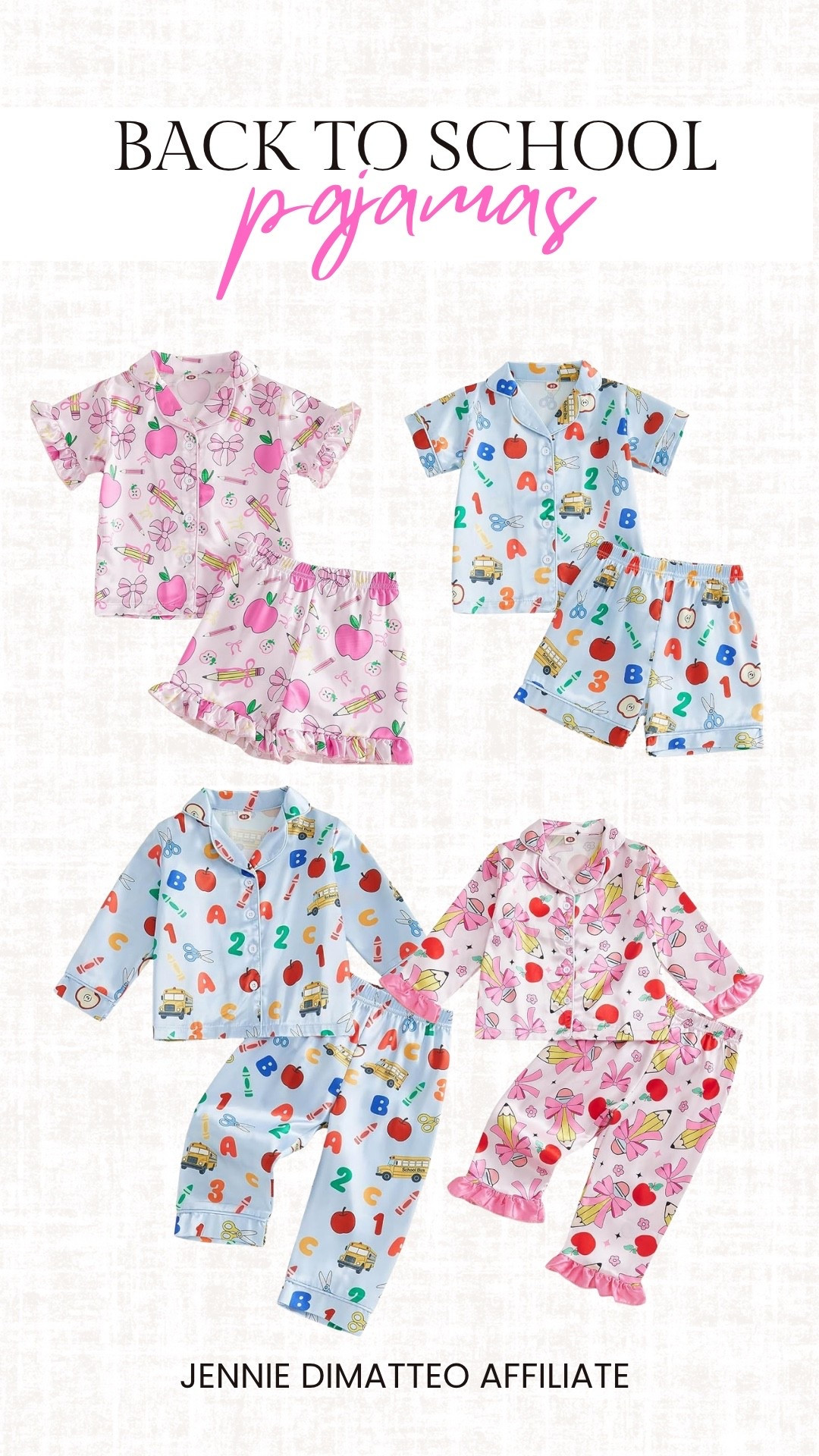 Found the cutest back to school pajamas for my kids this year! They will wear these for all the pajamas days at school too!

Back to school pajamas. Back to school. Amazon finds. Amazon pajamas. Season pajamas

#LTKmomlife #LTKKids #LTKSeasonal