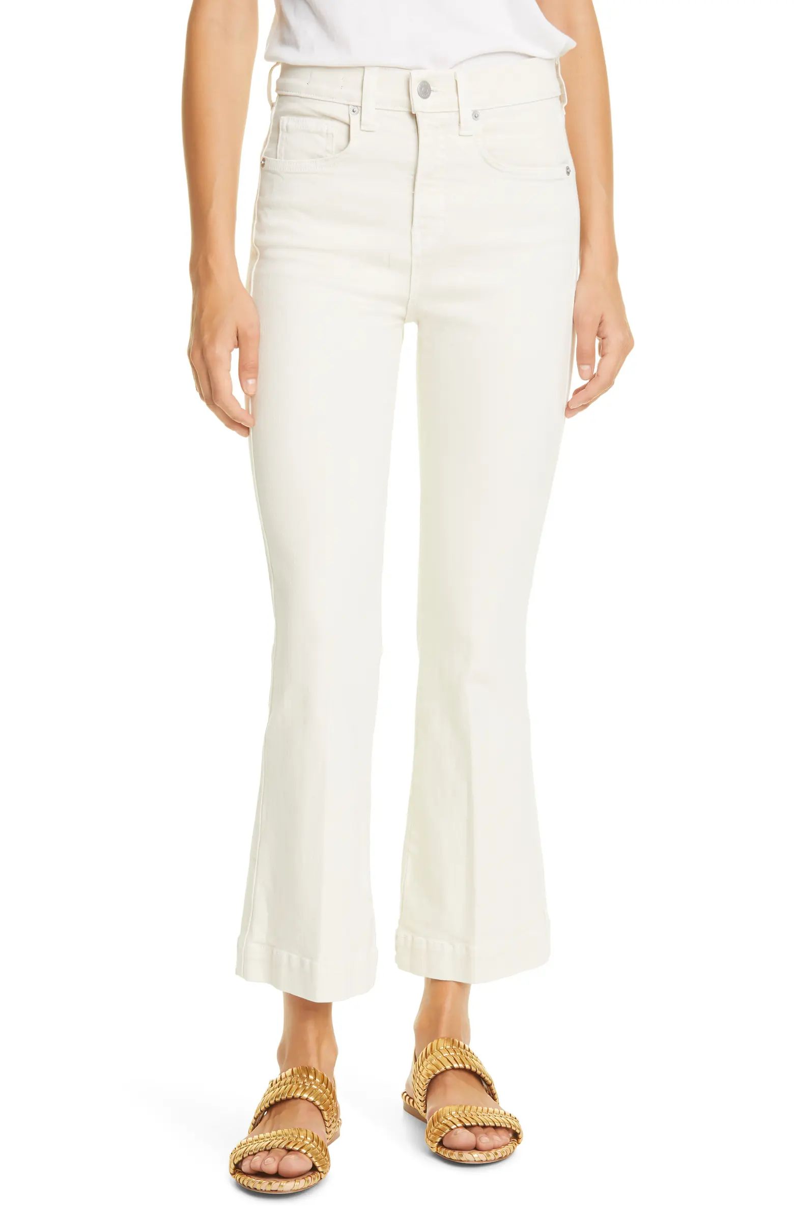 Carson High Waist Flare Ankle Jeans | Nordstrom