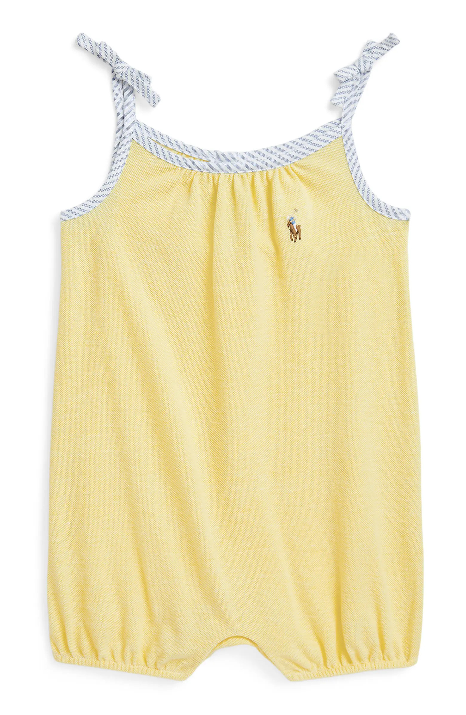 Ralph Lauren Cotton Oxford Romper | Nordstrom | Nordstrom