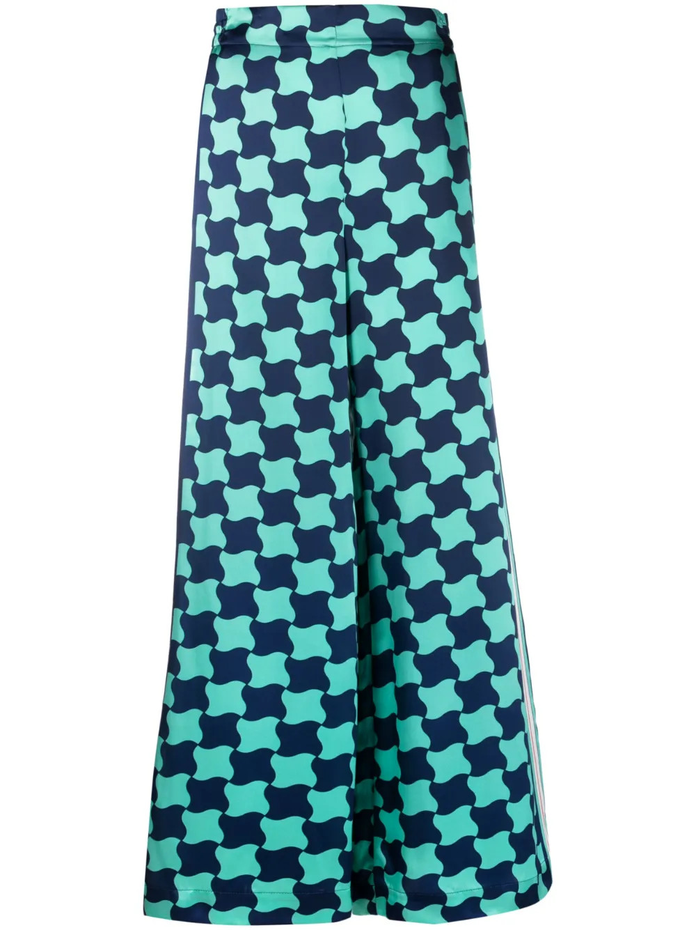 Casablanca graphic-print Silk Trousers - Farfetch | Farfetch Global