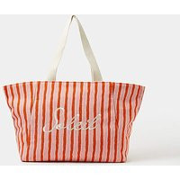 Accessorize Slogan Stripe Beach Tote Bag | Simply Be (UK)