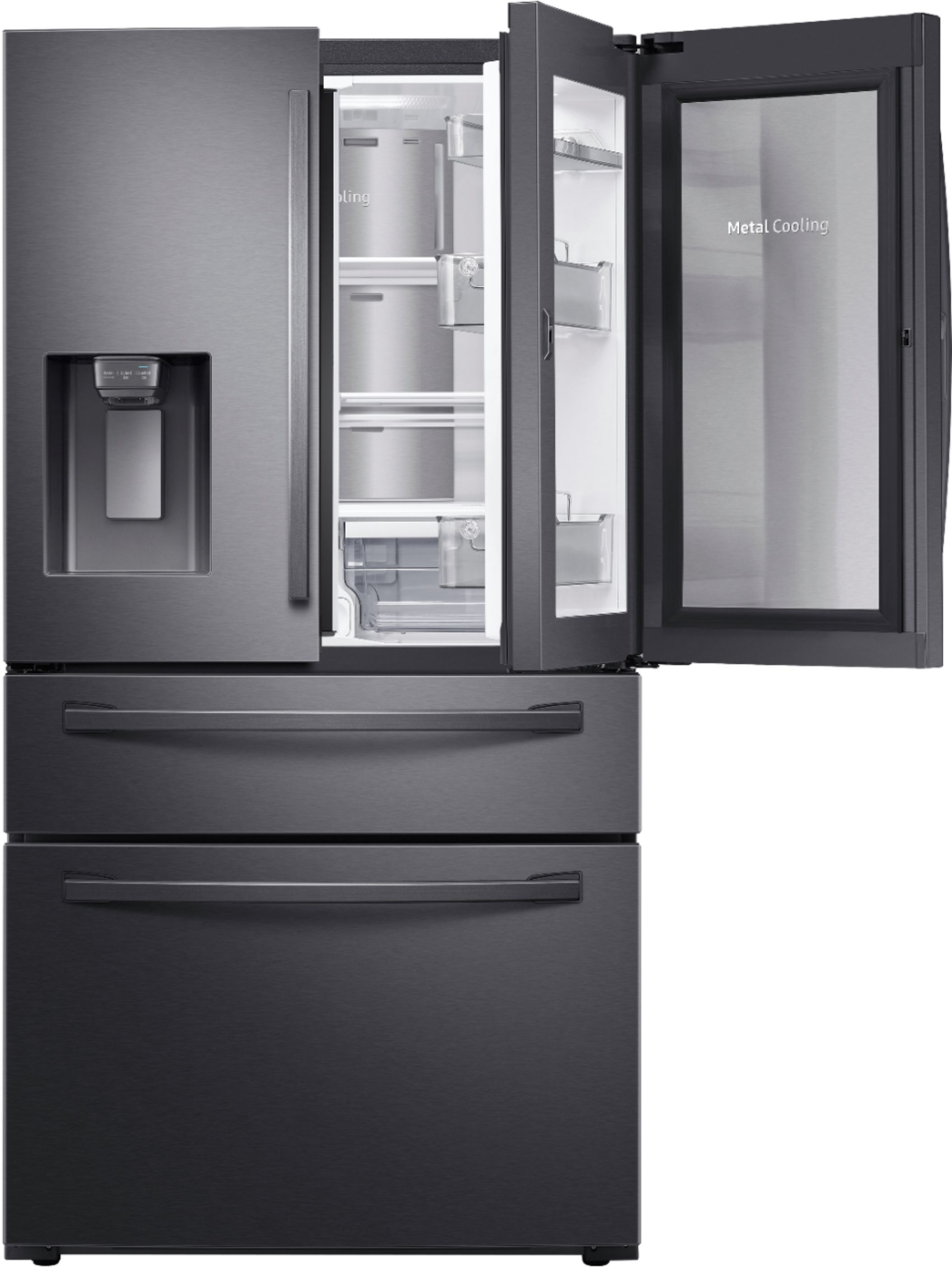 Samsung 22.4 cu. ft. 4-Door French Door Counter Depth Refrigerator with Food Showcase Fingerprint... | Best Buy U.S.