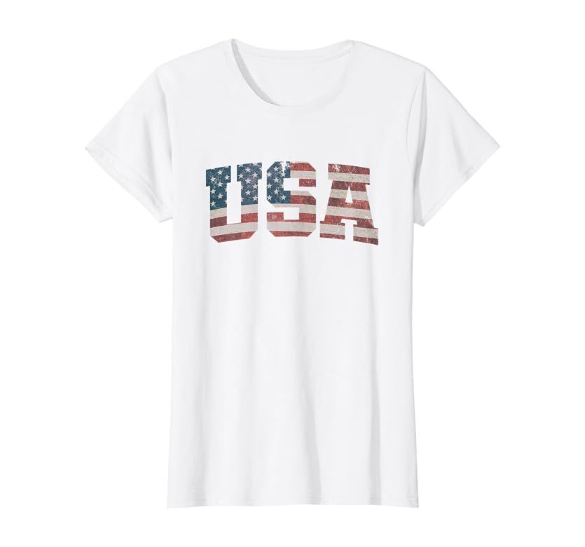 USA US Flag Patriotic 4th Of July America T-Shirt | Amazon (US)