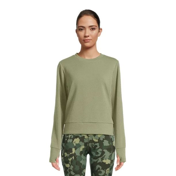 Avia Women's Textured Tee (T-Shirts) with Long Sleeves, Sizes XS-XXXL | Walmart (US)