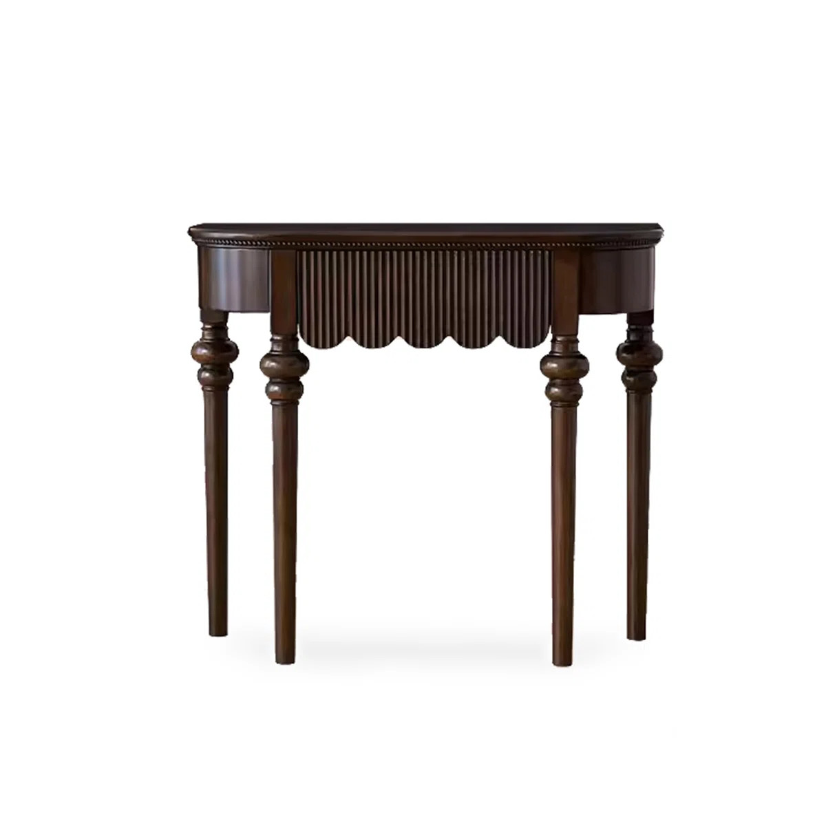 Rite Treasure 38.58" Walnut color Half Moon Solid Wood Console Table | Wayfair | Wayfair North America