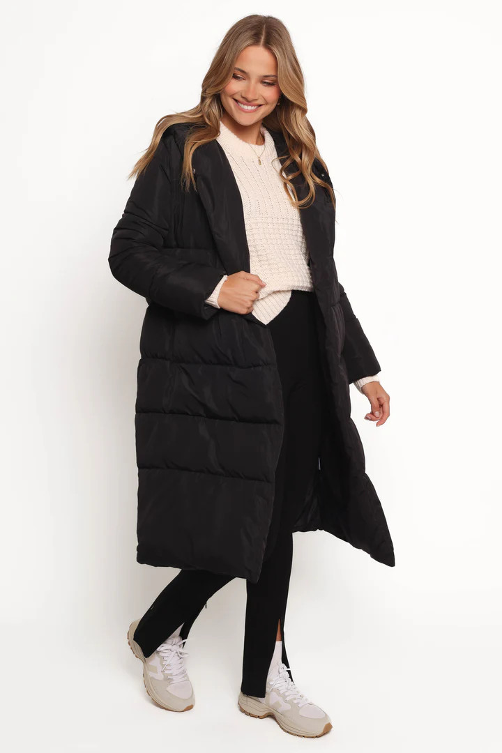 Averie Long Puffer Coat - Black | Petal & Pup (US)