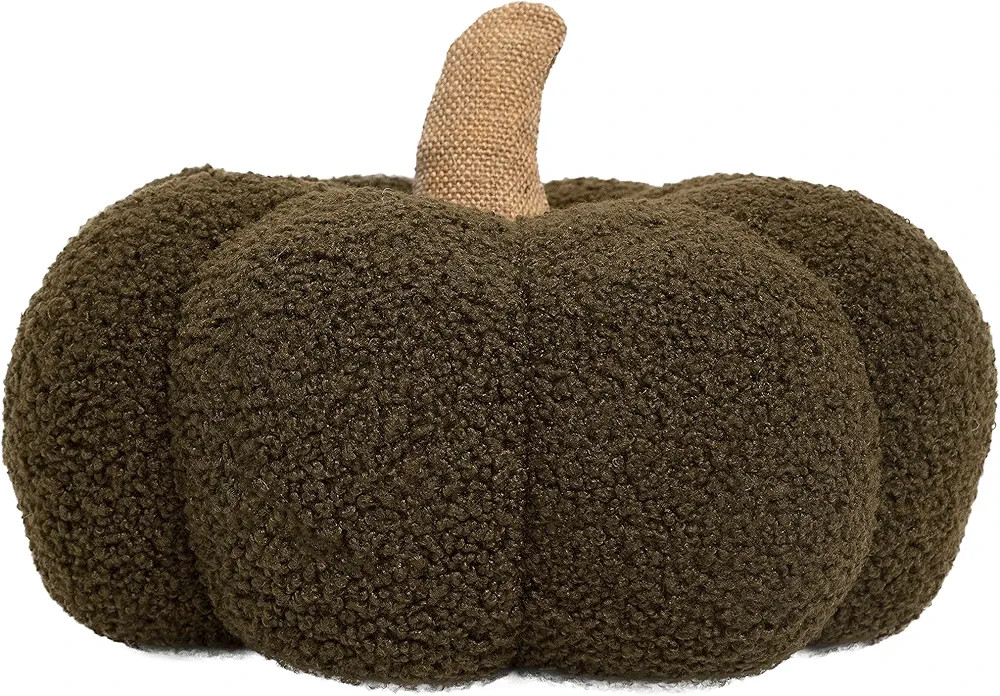 Pearhead Calabaza Sherpa, moderna para el hogar de otoño, Acción de Gracias y Halloween, decora... | Amazon (US)
