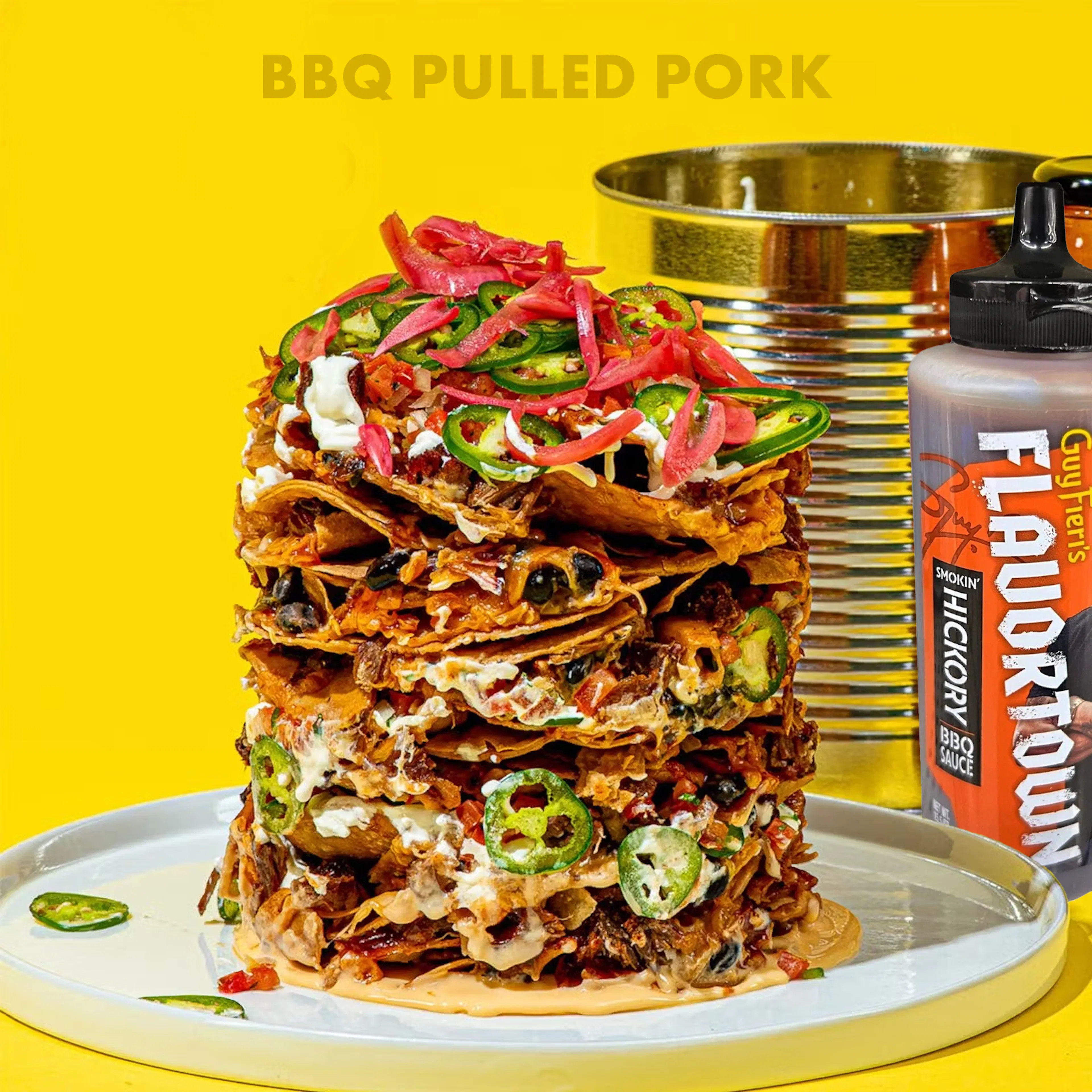 Guy's BBQ Pulled Pork Trash Can Nachos by Guy Fieri | Goldbelly | Goldbelly