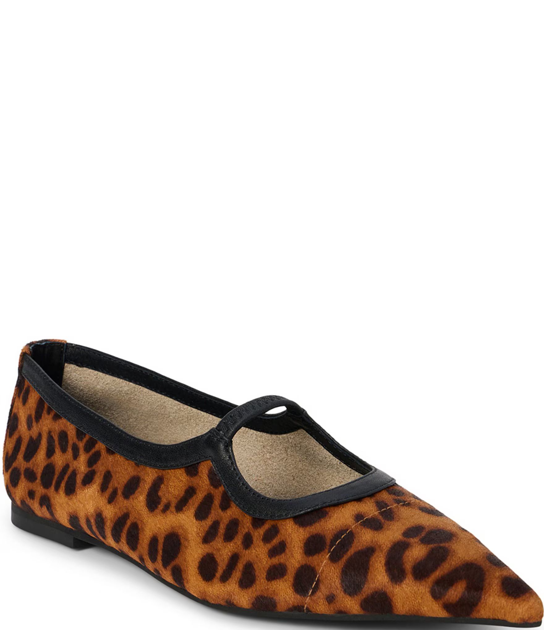 Fleur Leopard Hair Calf Pointed Toe Ballet Flats | Dillard's