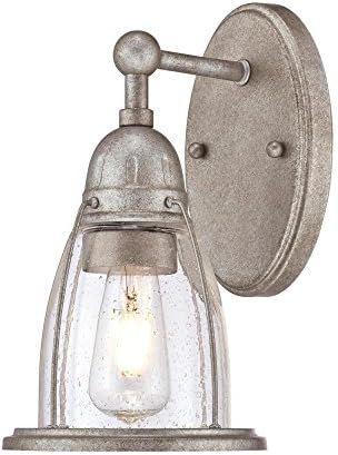 Westinghouse Lighting 6351000 North Shore One-Light Indoor, Weathered Steel Finish With Clear See... | Amazon (US)
