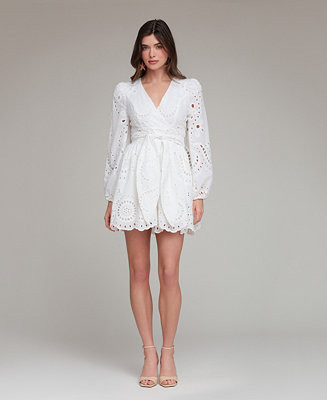 Avec Les Filles Women's Broderie Anglaise Cotton Romper Dress - Macy's | Macy's