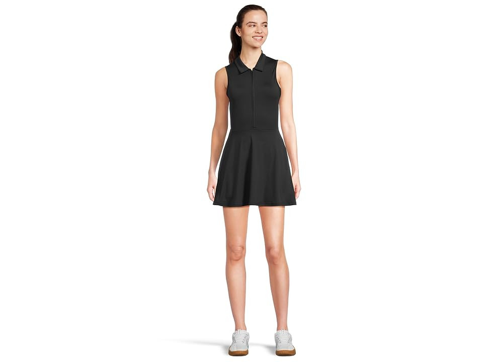 TravisMathew Moveknit Sleeveless Zip Dress 2.0 Women's Dress Black : LG, Elastane/Nylon | Zappos