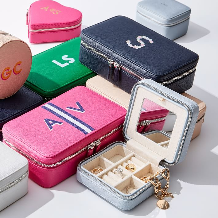 Small Travel Jewelry Case, Printed | Mark and Graham