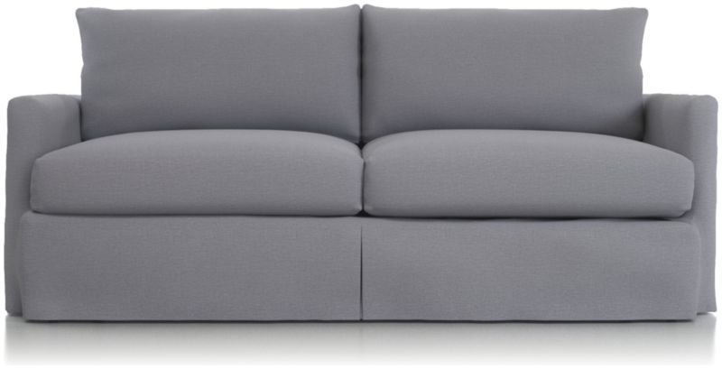 Lounge Petite Outdoor Slipcovered 83" Sofa + Reviews | Crate and Barrel | Crate & Barrel