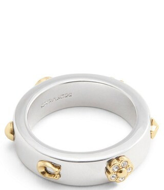 COACH Signature Tea Rose Band Ring | Dillard's | Dillard's