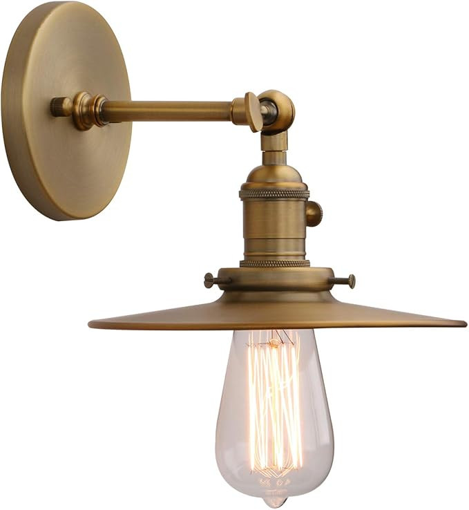 Phansthy Industrial Wall Sconce 1-Light Antique Finished Wall Light Fixture with 7.87 Inches Craf... | Amazon (US)